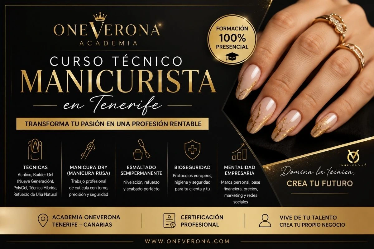 Programa Técnico Manicurista en Tenerife – ONEVERONA Academia